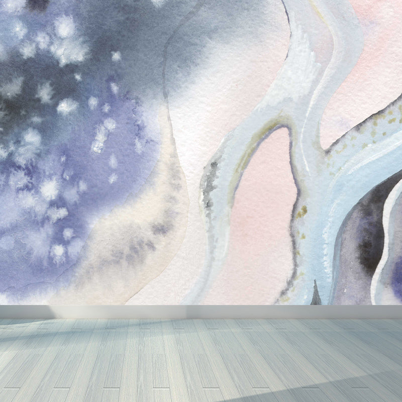 Soft Color Graphic Mural Wallpaper Abstract Modern Stain-Proof Wall Covering for Kitchen