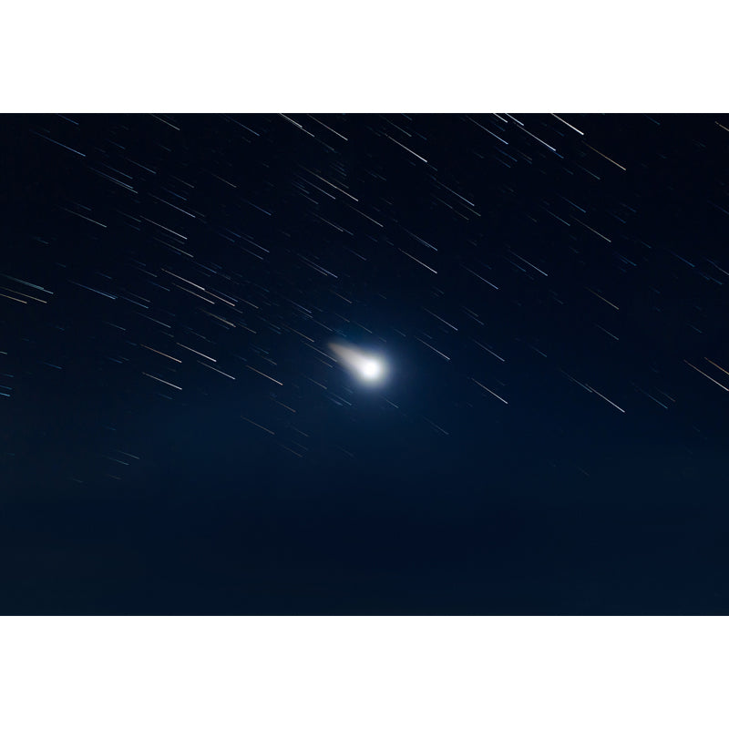 Dazzling Shooting Stars Mural Wallpaper for Bedroom, Black-White, Made to Measure