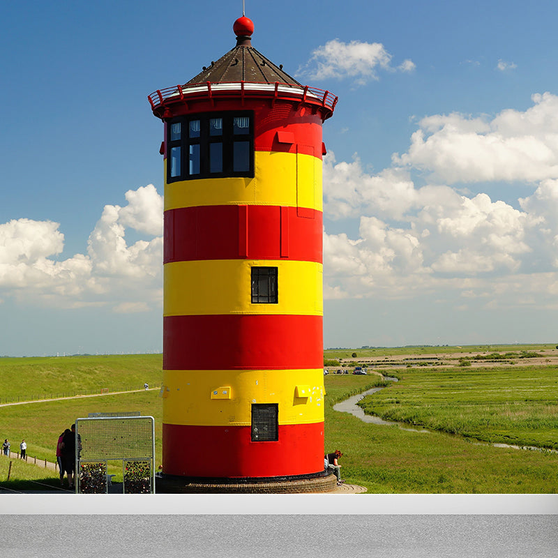 House Decor Lighthouse Mural Decal Customized Coastal Wall Covering for Living Room