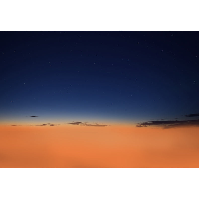 Nightfall Starry Sky Wall Mural Decal Modern Smooth Wall Covering in Blue and Yellow