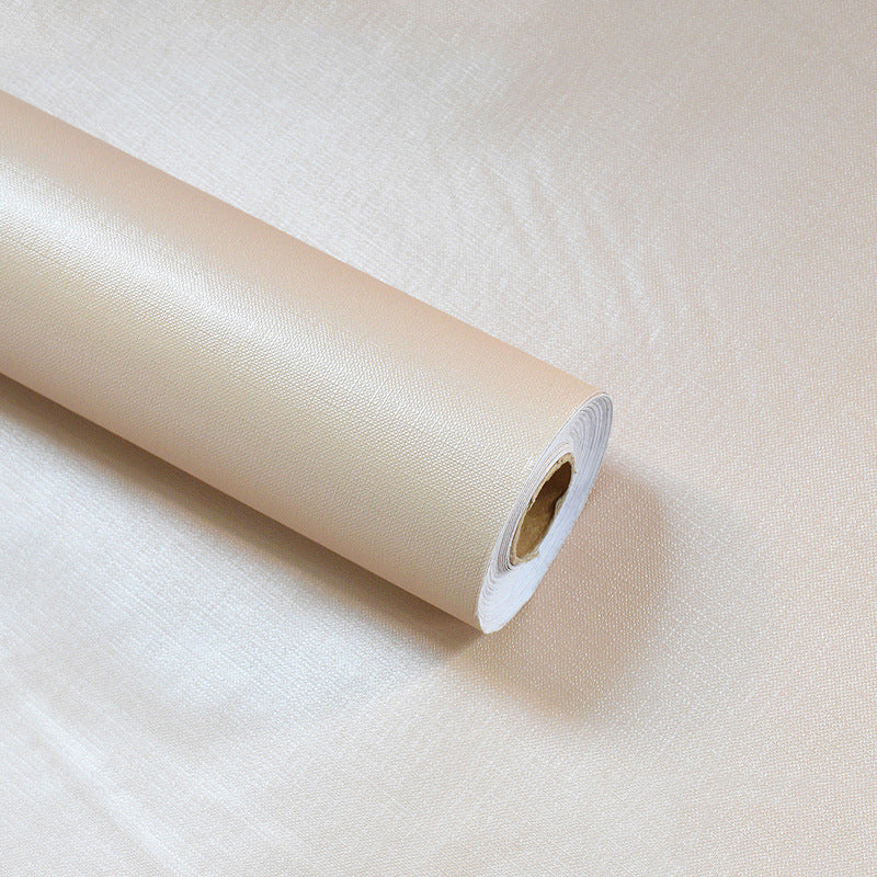 Macarons White Solid Color 48.4 sq ft. Self-Adhesive Water-Resistant Wallpaper