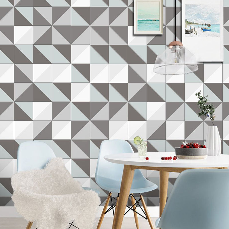 Contemporary Geometric Wallpaper Panels Grey Pick Up Sticks Wall Decor for Dorm Room