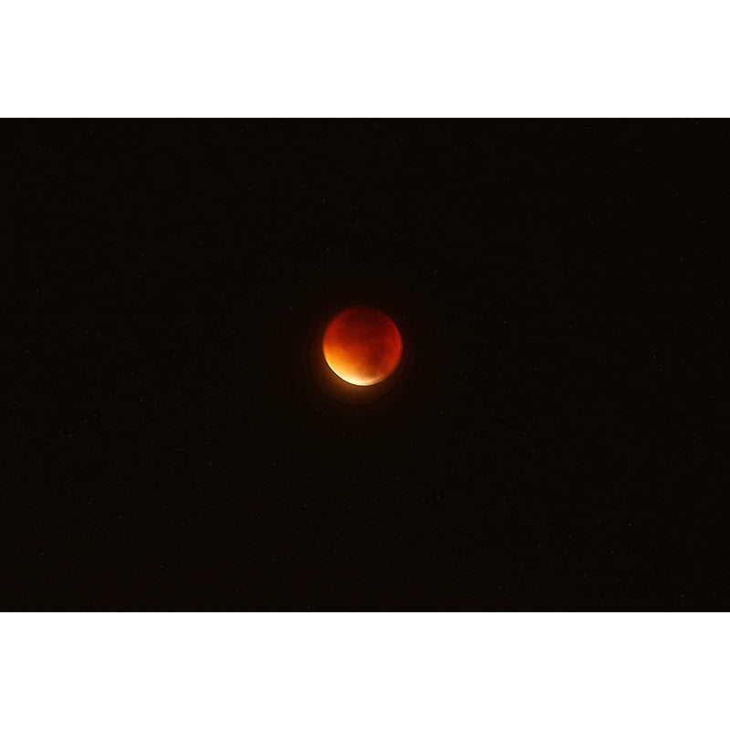 Black-Red Blood Moon Mural Moisture Resistant Modernist Living Room Wall Covering