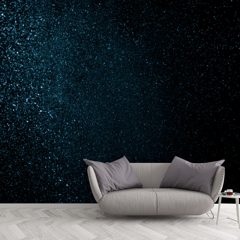 Starry Late Night Wall Mural Modern Water-Proof Living Room Wall Art, Customized Print