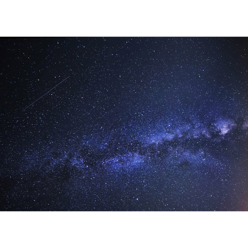 Photography Space Galaxy Wall Mural Blue Non-Woven Wall Decor, Washable, Size Optional