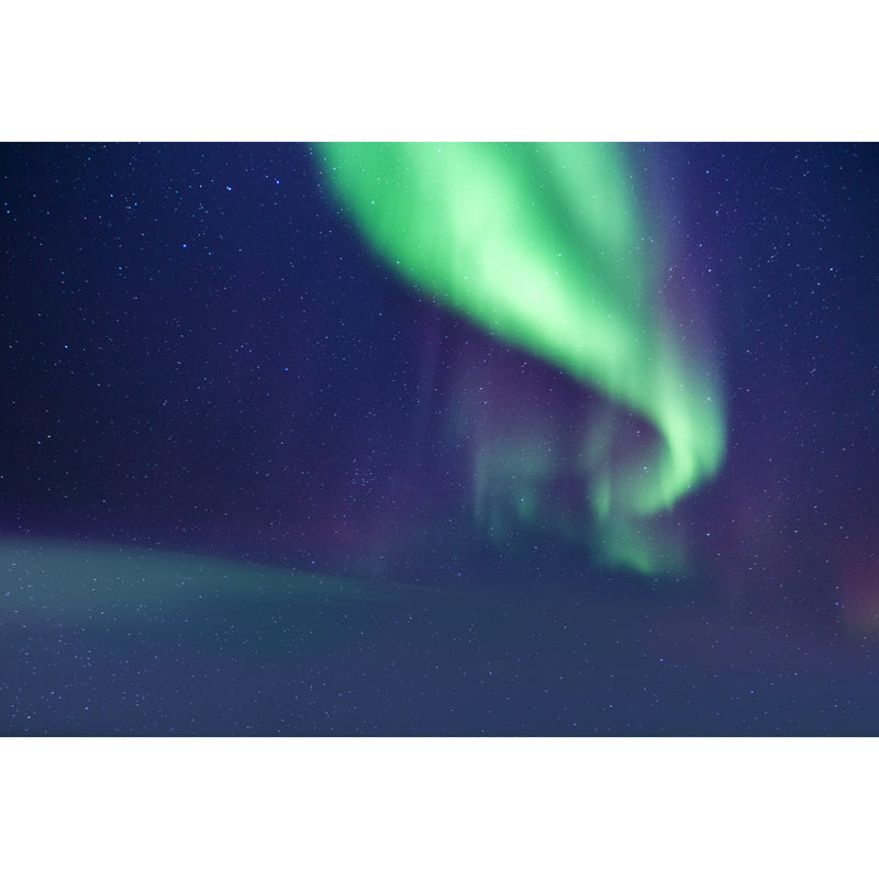 Aqua Northern Light Wallpaper Mural Moisture Resistant Modern Living Room Wall Art