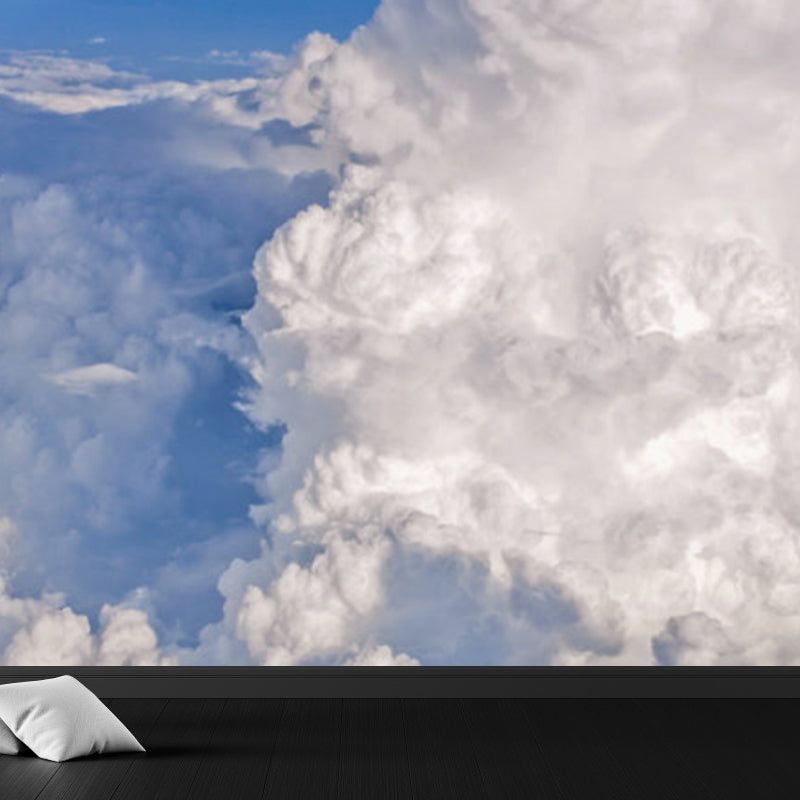 Unpredictable Sky View Mural Wallpaper for Dining Room, Pastel Color, Custom Size Available