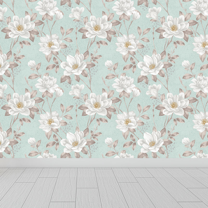 Light Color Flowers Wall Mural Decal Moisture Resistant Modern Girls Bedroom Wal Art