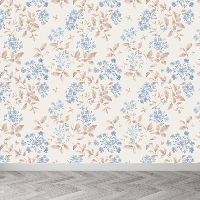 Light Color Flowers Wall Mural Decal Moisture Resistant Modern Girls Bedroom Wal Art