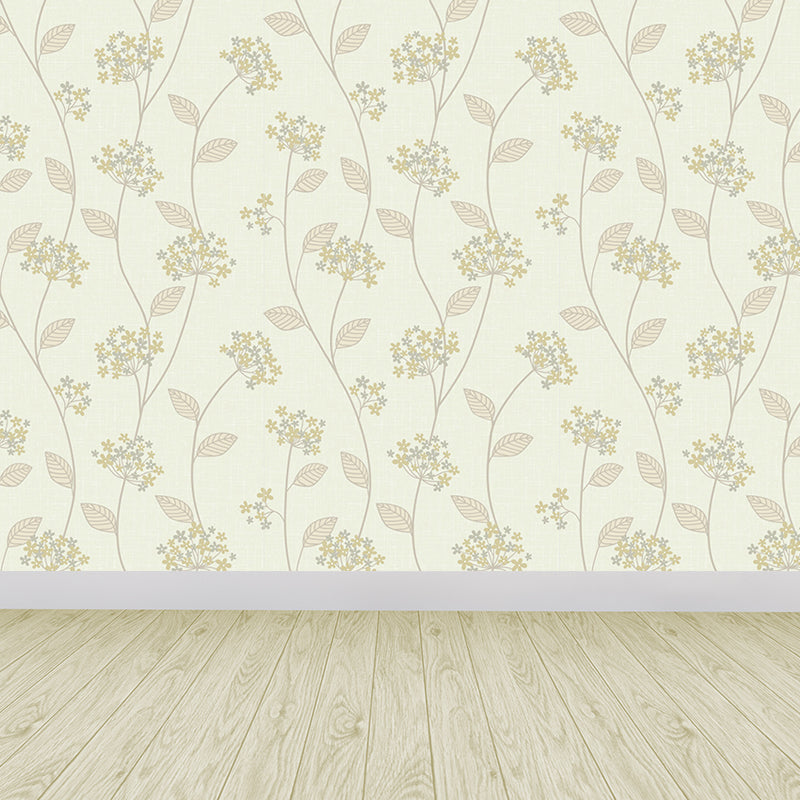 Light Color Flowers Wall Mural Decal Moisture Resistant Modern Girls Bedroom Wal Art