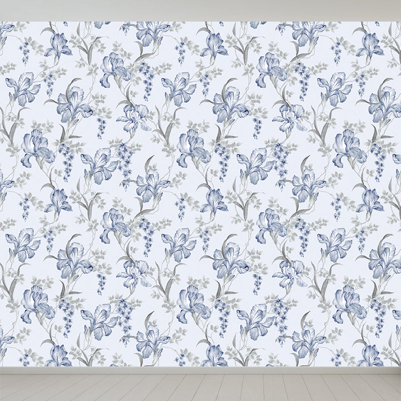 Non-Woven Stain Resistant Mural Modernist Flower Pattern Wall Decor for Living Room