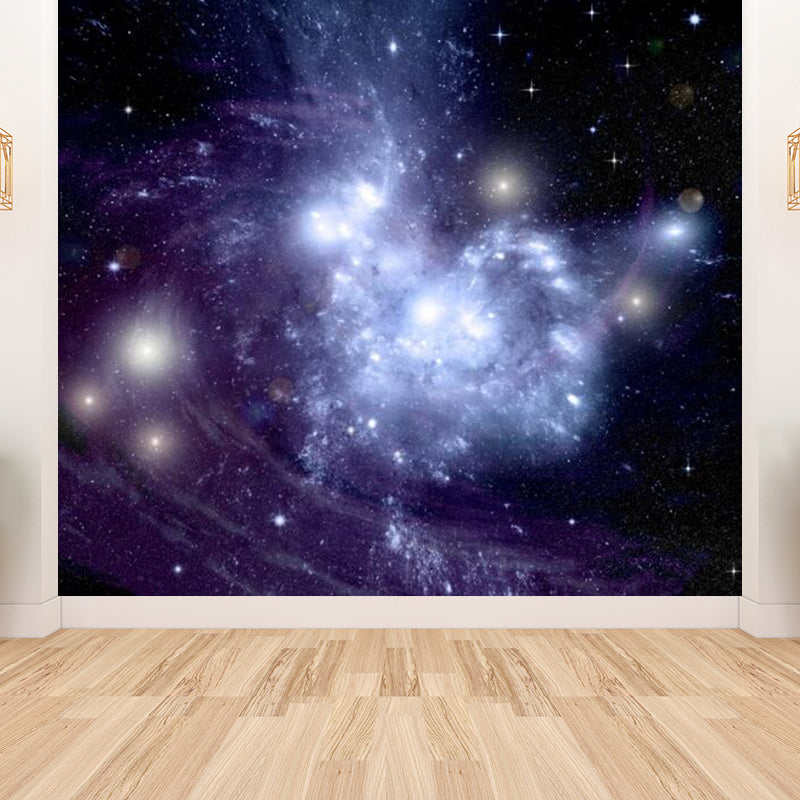 Huge Sky View Mural for Bathroom Natural Landscape Wall Art in Light Color, Stain Resistant