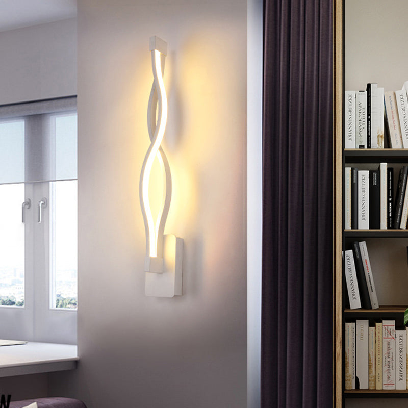 Ideas de iluminación de pared de escalera varada Minimalismo Minimalismo LED Splique Fexture con luz cálida/blanca, negro/blanco