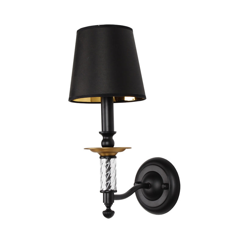 Funzione per illuminazione da parete del corridoio del corridoio del corridoio tradizionale 1 Light sconce nero con arredamento acrilico tubolare