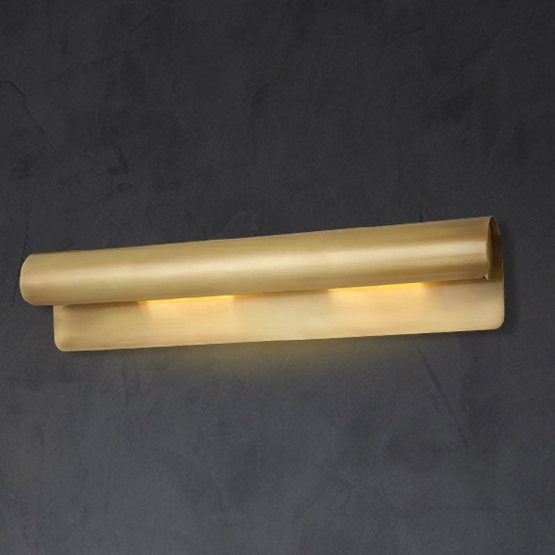 Luxuriöse gerollte Wandleuchte 1 Licht 10 "/19,5" Breite Metallwandleuchte in Gold