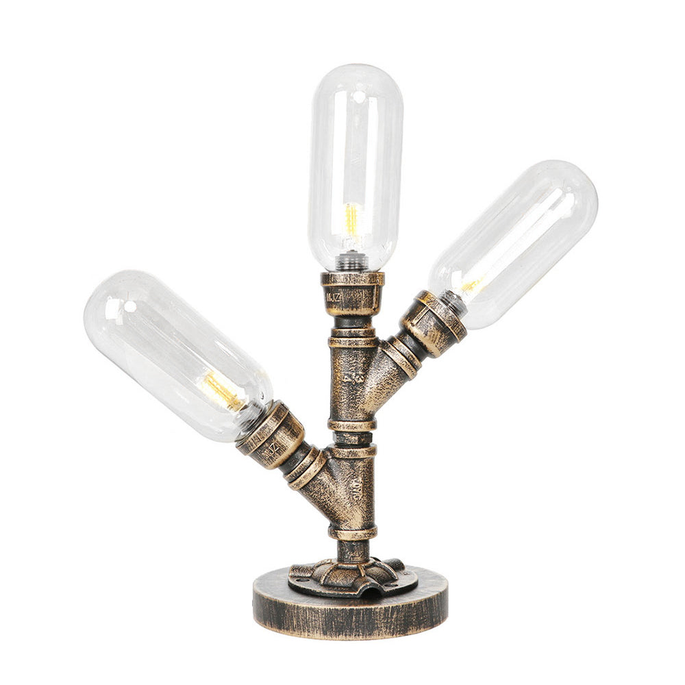Bronze âgé de 3 ampoules LED LEMPEUR AMBER INDUSTRIE