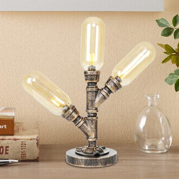 Bronze âgé de 3 ampoules LED LEMPEUR AMBER INDUSTRIE