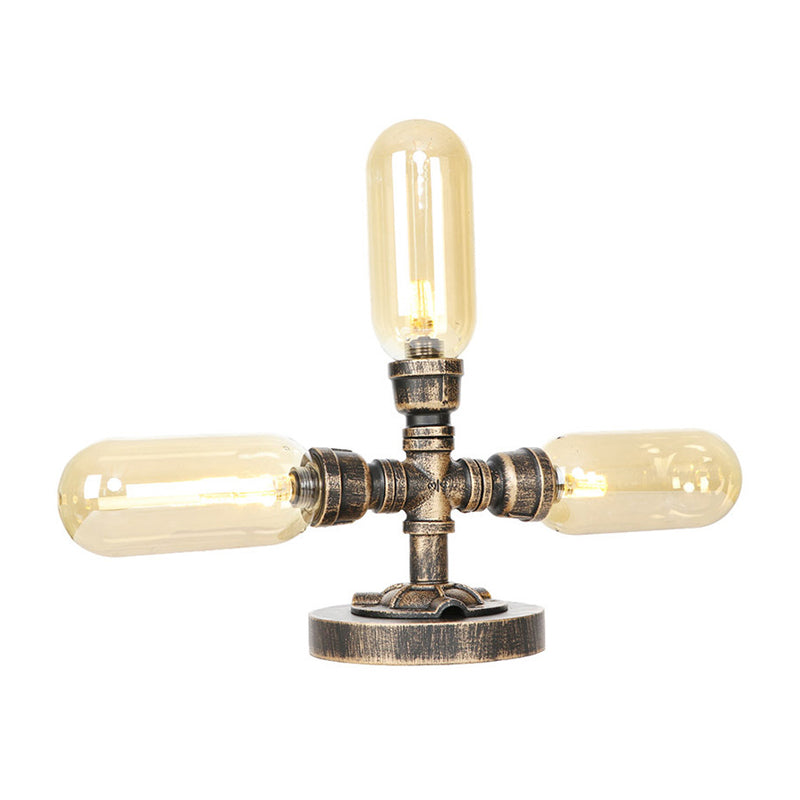 Bronze âgé de 3 ampoules LED LEMPEUR AMBER INDUSTRIE