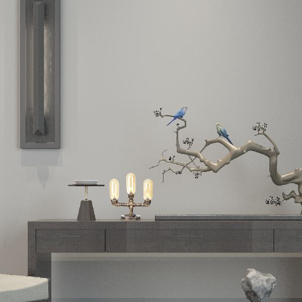 Bronze âgé de 3 ampoules LED LEMPEUR AMBER INDUSTRIE