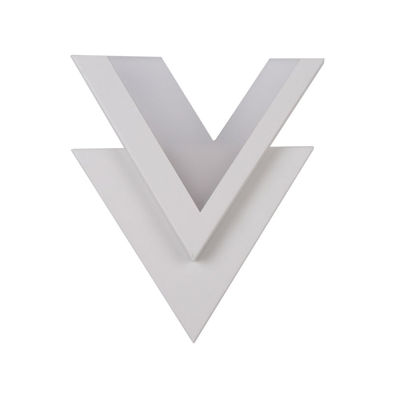 Diseño de cuello en V blanco Monte de lavado acrílico Nórdico ACRYLIC LED Luz de pared Luz Splique en luz cálida/blanca