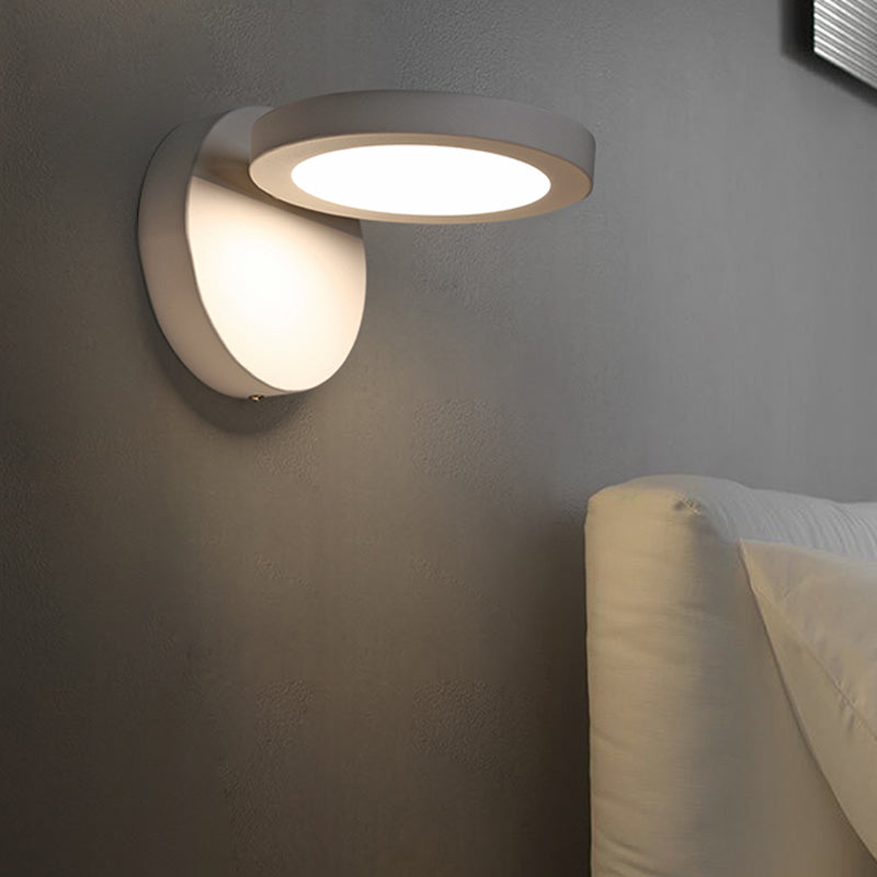 Éclairage de paroi de la lentille rotative en acrylique simplicité du luminaire d'applications à LED blanc / noir dans une lumière chaude / blanche