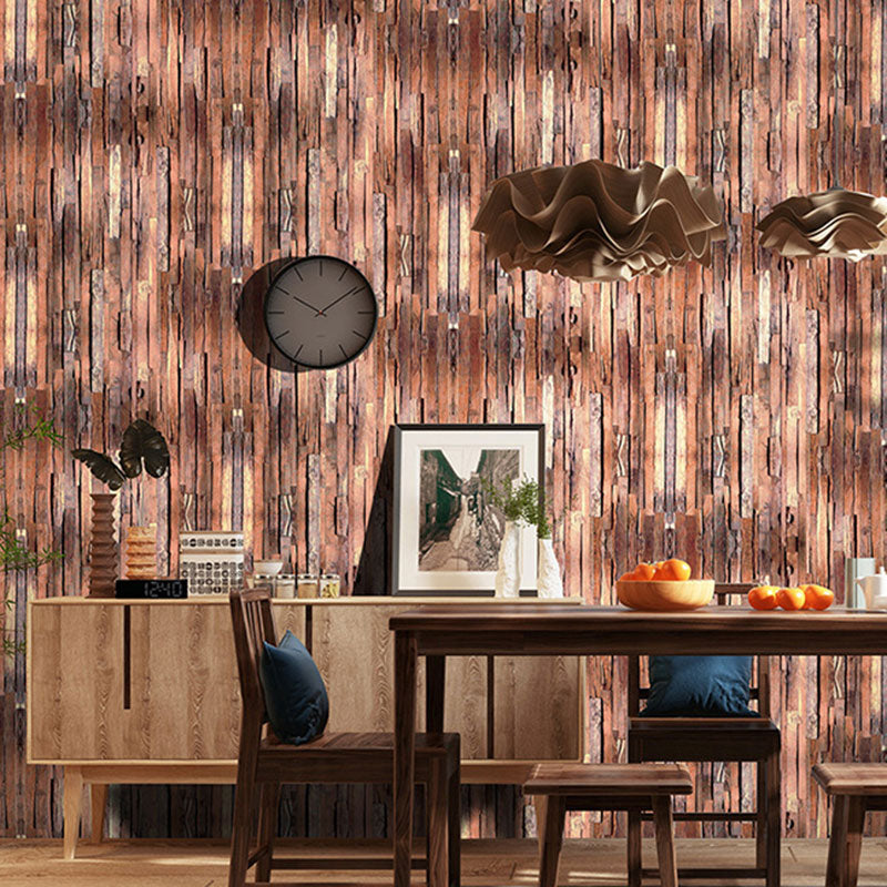 Papier peint de Surface en bois de couleur neutre, revêtement mural résistant aux taches pour décoration de cheminée, auto-adhésif