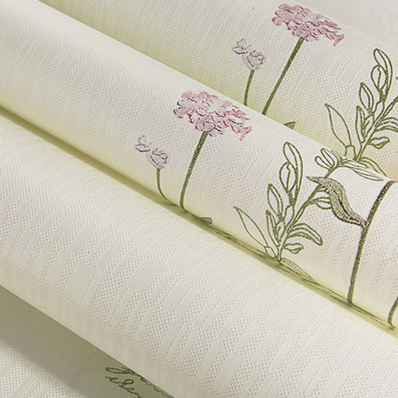 Contemporary Blossoms Wallpaper Roll for Accent Wall, 33' x 20.5" Wall Decor in Green