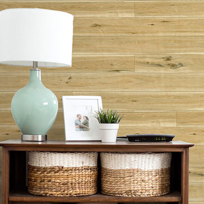 Faux Wood Wallpaper Roll Vinyl Removable Wall Covering for Accent Wall, 48.4 sq ft.