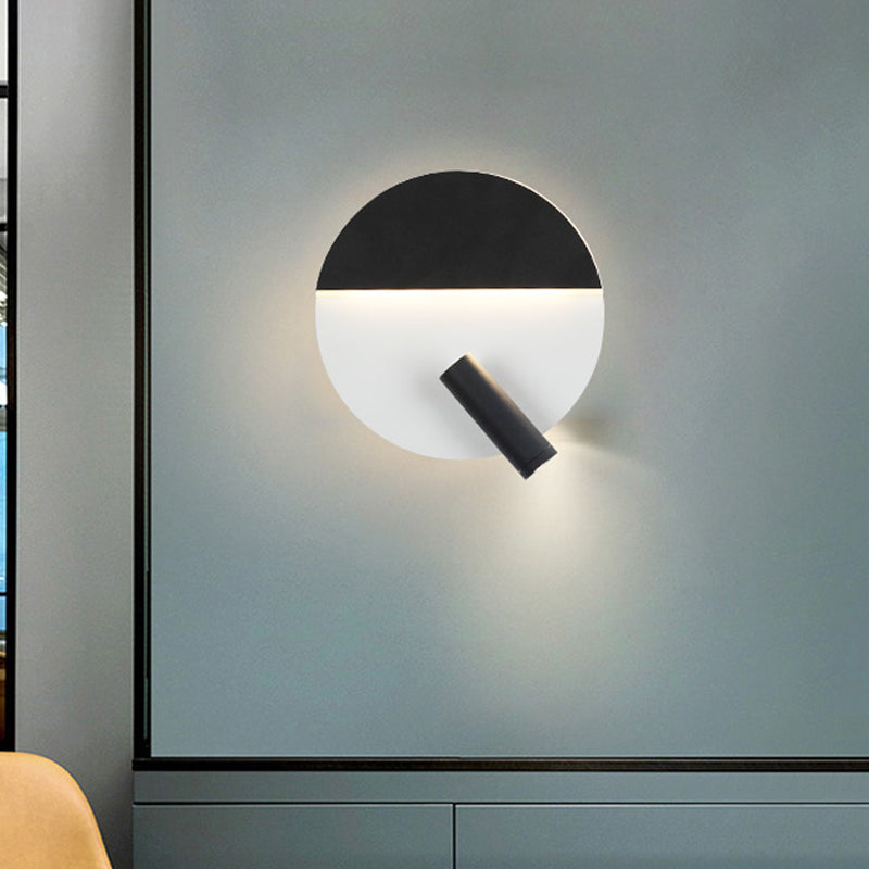 Nordic Routed Metal Flush Murce Murce Murd Mur Murd Mourid Fixture en noir et blanc avec des projecteurs supplémentaires réglables