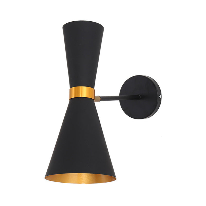 Black/White Cocktail Shaker Sconce Lamp Modern 1 Light Metal Wall Mounted Lighting with Rotatable Joint
