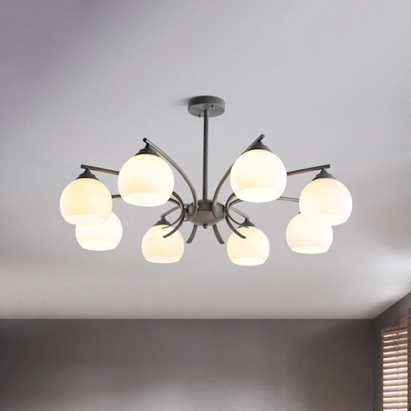 Bol schaduw woonkamer kroonluchter opaalglas 6/8 lichten macaron stijlvol blauw/groen/grijs/gele hangende lamp