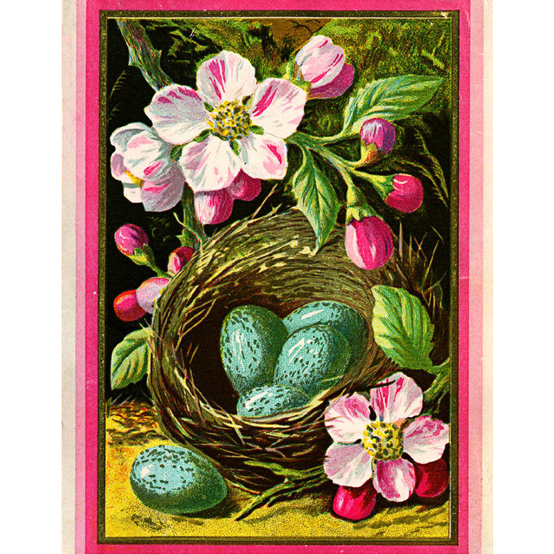 Non-Woven Decorative Wall Mural Modern Flower Print and Bird's-Nest Wall Covering