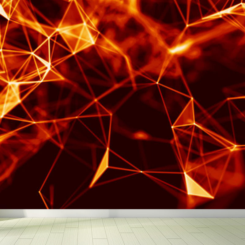 Abstract Pattern Mural Decal Modern Non-Woven Textured Wall Covering in Pastel Color