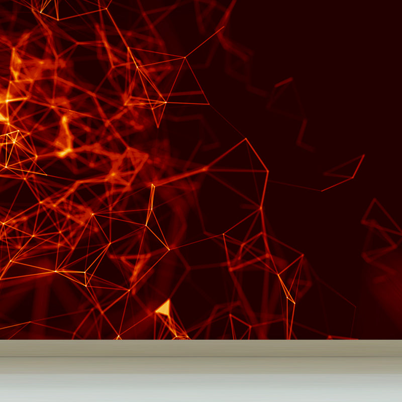 Abstract Pattern Mural Decal Modern Non-Woven Textured Wall Covering in Pastel Color