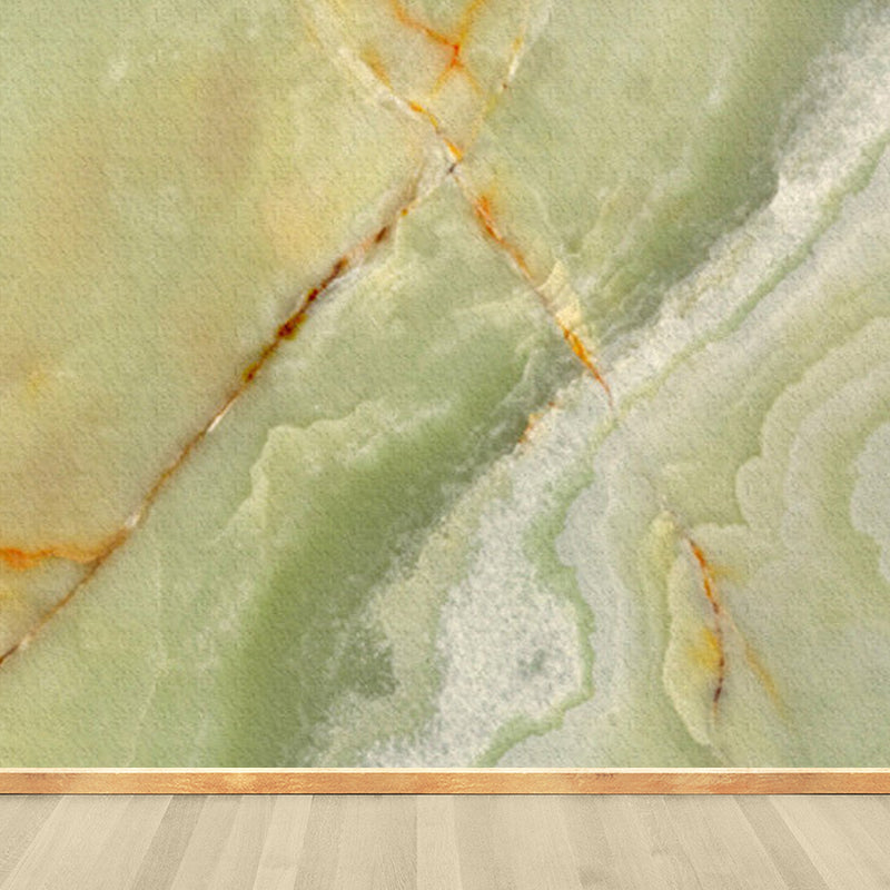 Modern Faux Marble Mural Non-Woven Texture Waterproof Light Color Wall Art for Bedroom