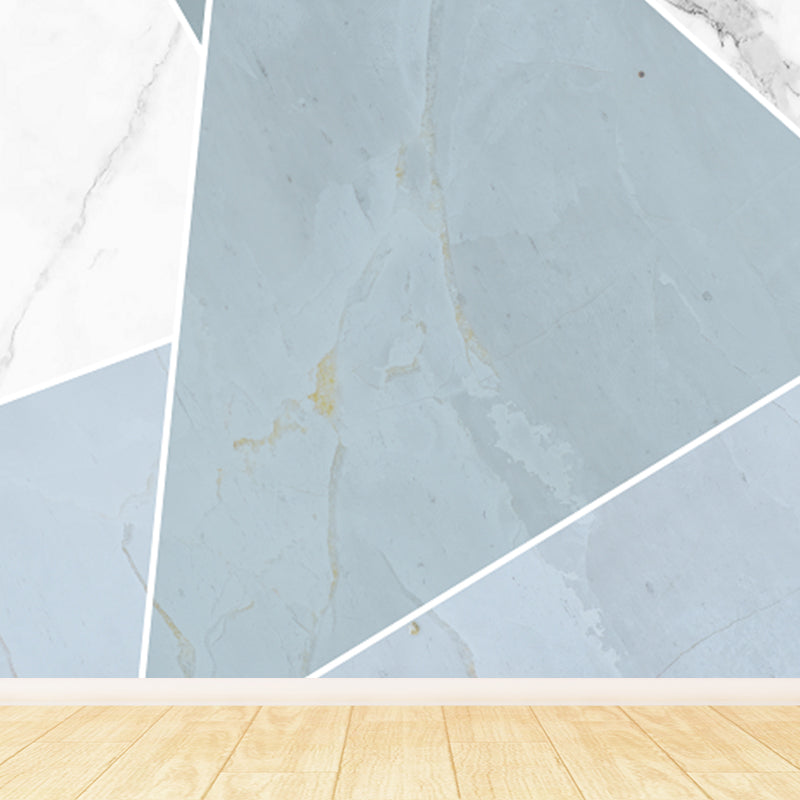 Pastel Color Graphic Mural Decal Moisture Resistant Modern Bathroom Wall Covering