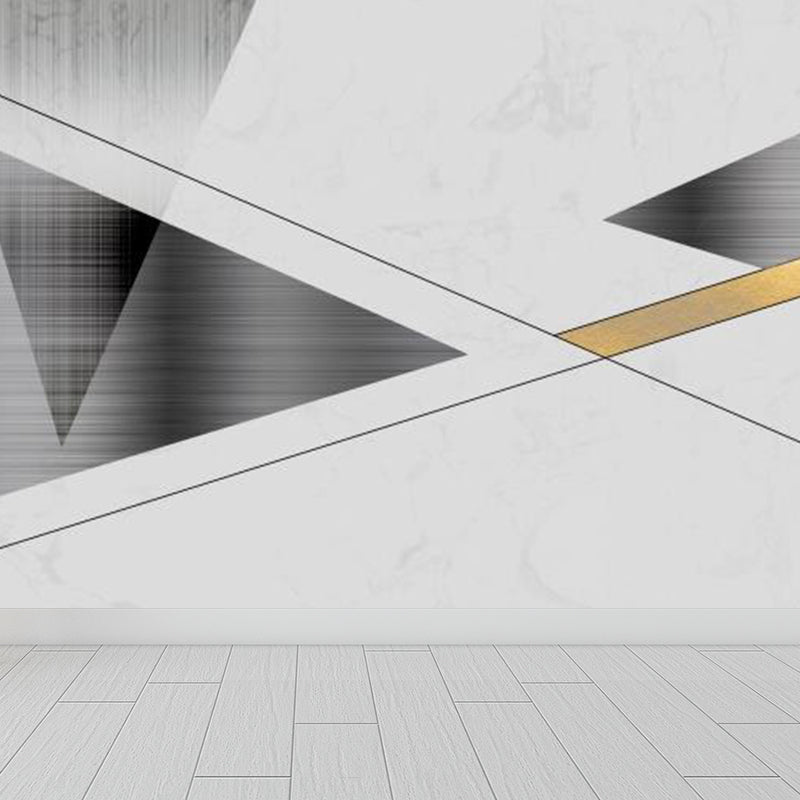 Pastel Color Graphic Mural Decal Moisture Resistant Modern Bathroom Wall Covering