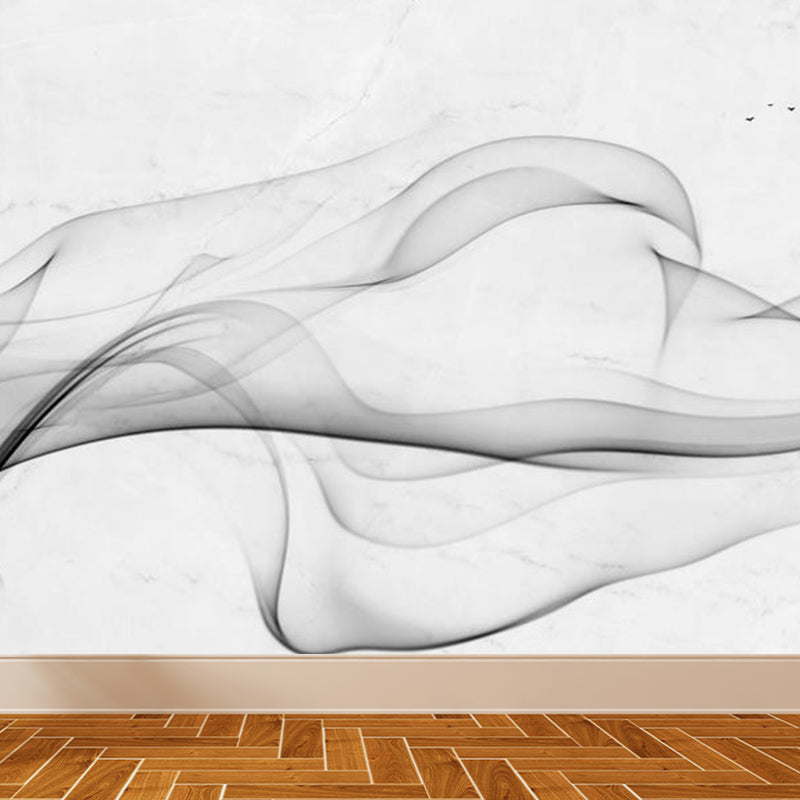 Illustration Style Abstract Mural Giant Wall Covering for Dining Room, Custom Printed