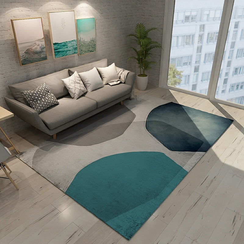 Simple Colorblock Rug Multicolor Modernist Rug Polyester Pet Friendly Washable Non-Slip Area Rug for Living Room