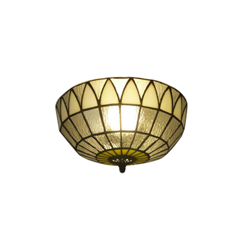 Tiffany Traditional Ceiling Mount Light Glass Clear Ceiling Lamp for Bedroom Lighting