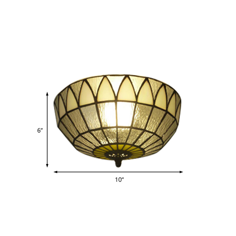 Tiffany Traditional Ceiling Mount Light Glass Clear Ceiling Lamp for Bedroom Lighting