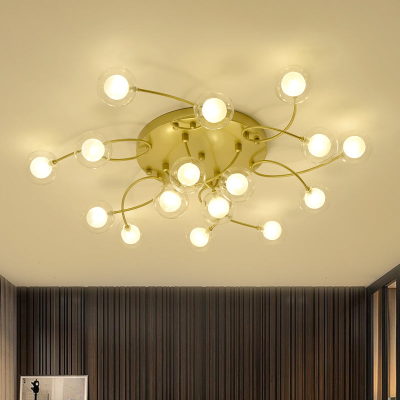 Semifull morso semifulto luce soggiorno villa a soffitto romantico multi-testa in oro