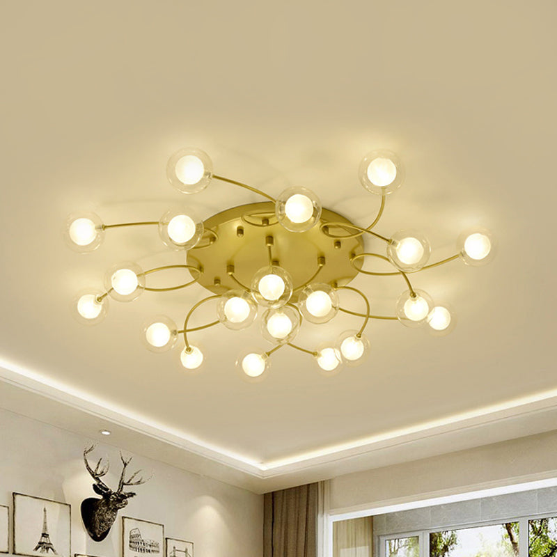 Semifull morso semifulto luce soggiorno villa a soffitto romantico multi-testa in oro