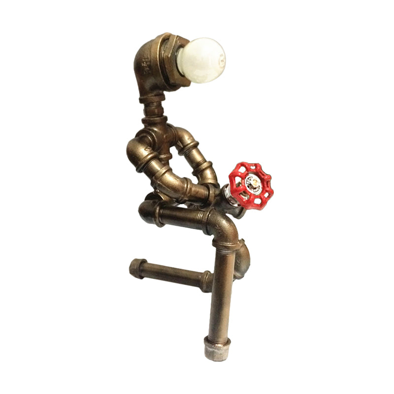 Robot Design Coffee Shop Table Light avec tuyau de plombe