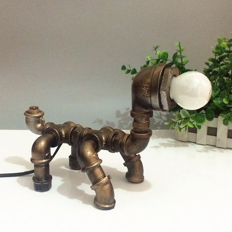 Robot Design Coffee Shop Table Light avec tuyau de plombe