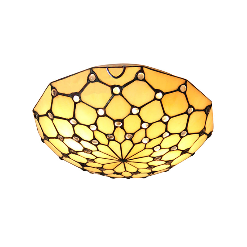 Plafonnier en verre teinté pour Loft rustique, 2 ampoules, plafonnier en Beige pour chambre à coucher