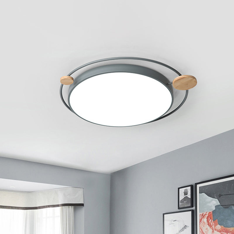 Lampada da incasso Planet grigio/bianco, stile semplice, LED metallico, illuminazione vicino al soffitto, larghezza 19,5"/23,5"