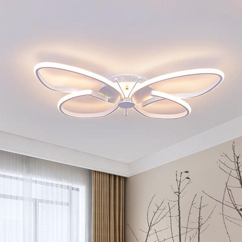 Mariposa de la habitación de las chicas de la mariposa Montura de aluminio moderno LED cerca de la luz de techo en caliente/blanco/natural