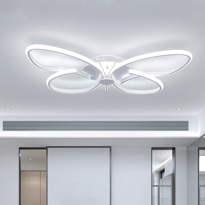 Mariposa de la habitación de las chicas de la mariposa Montura de aluminio moderno LED cerca de la luz de techo en caliente/blanco/natural