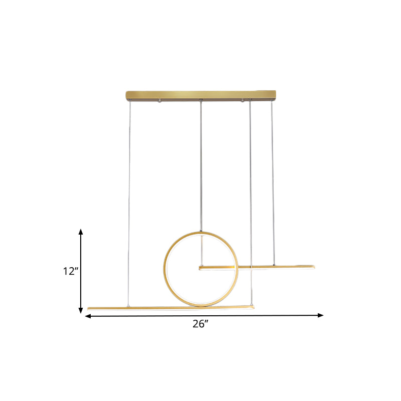 Pendre de chute noire / dorée du restaurant LED Restaurant LAM